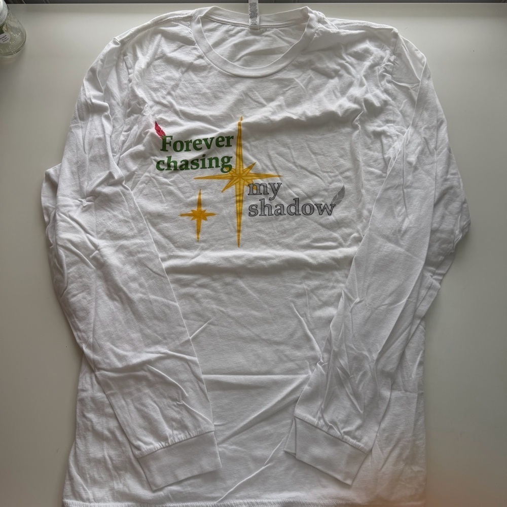 Bella Canvas White Long Sleeve Tee with Colorful Design